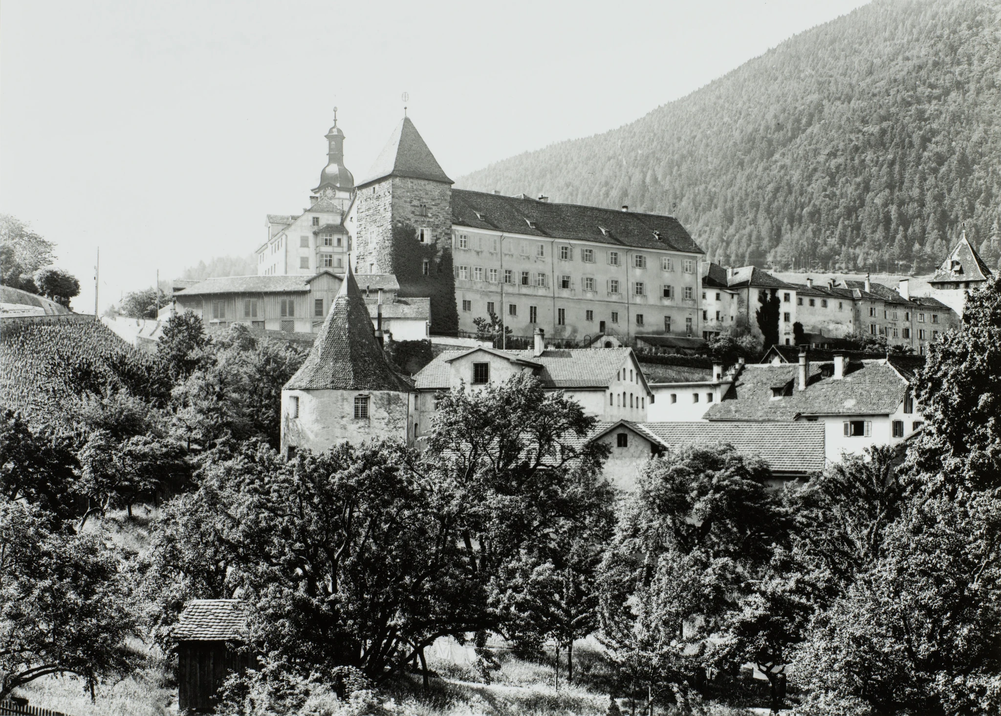 Eine Aufnahme des Sennhofs aus dem Jahr 1895. Staatsarchiv Graubünden, Chur, FN-XII-13-18-02256