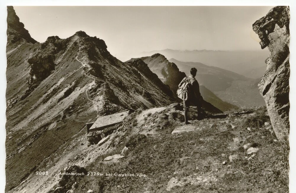 Postkarte vom St. Antönierjoch, um 1940.  Bild: zVg